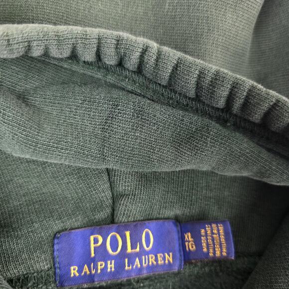 Polo Ralph Lauren Sweatshirt Hoodie Mens XL Green POLO 1967 Applique Pullover - Picture 3 of 10